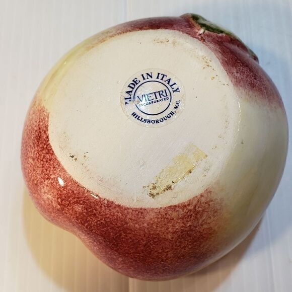 Vietri Apple Shaped Covered Dish Made in Italy - Picture 11 of 11